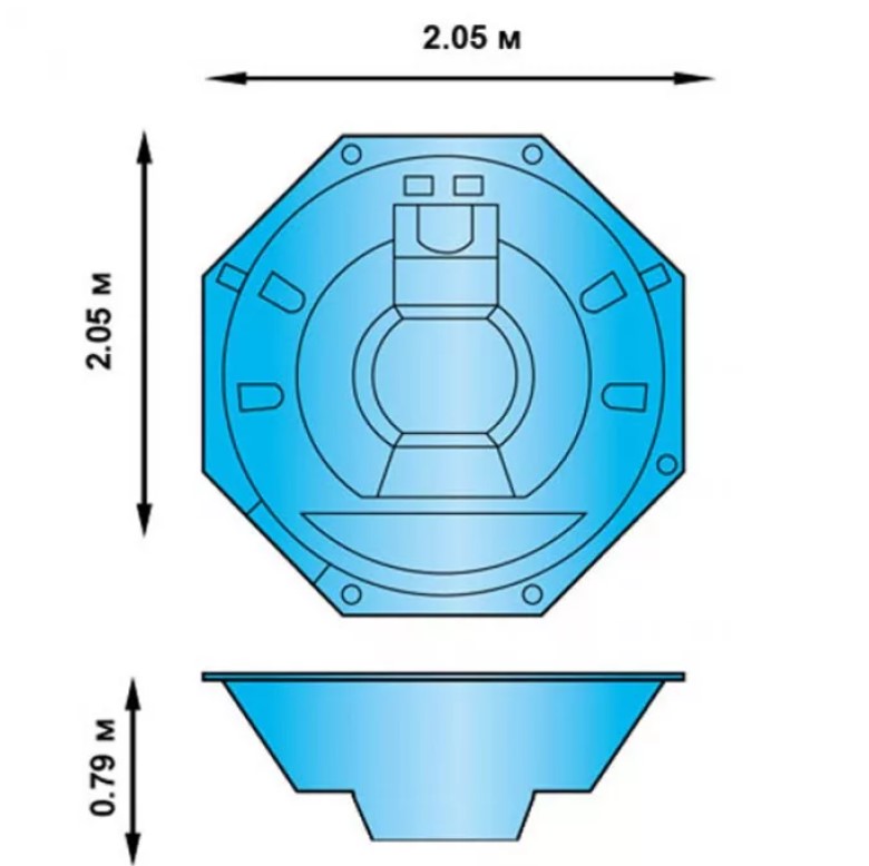 Спа бассейн Premium Leisure Octagon (рис.2) Спа бассейн Premium Leisure Octagon (рис.2)